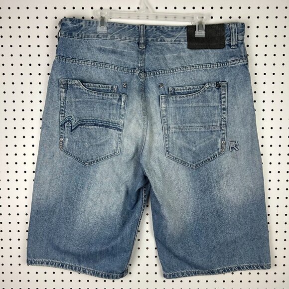Rocawear Baggy Jean Shorts Sz 40 Light Wash Stash Jorts Wide Leg Skate Y2K - Picture 1 of 7